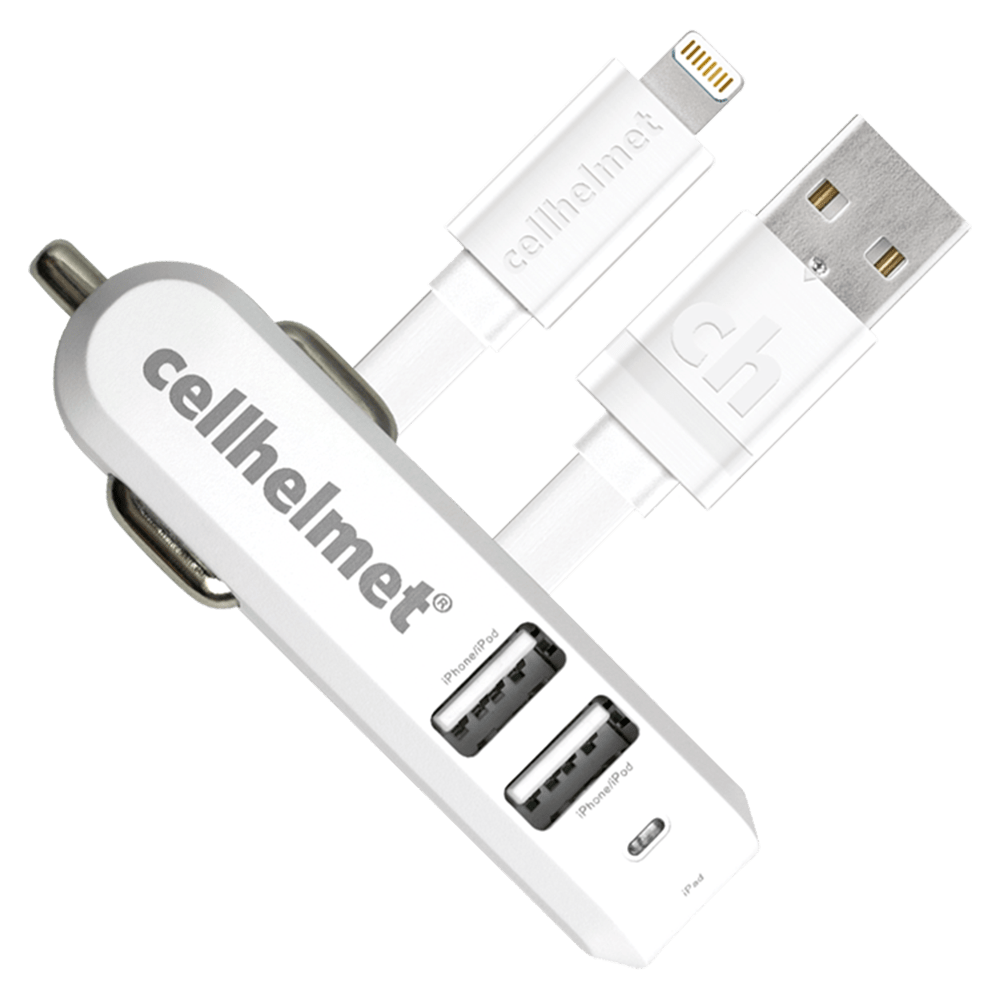 Wholesale cell phone accessory cellhelmet - Three Port Car Charger 4.8A with Apple Lightning